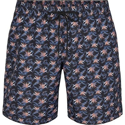 Pánské plavky NORTH 56°4 černé potisk palmičky 4XL - 8XL