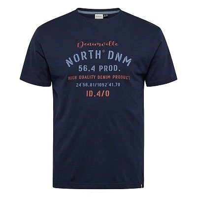 Pánské tričko 43302 NORTH 56°4 tmavě modré s potiskem  krátký rukáv