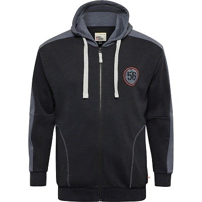 Pánská mikina 43325 NORTH 56°4 černo šedá s kapucí 4XL -  8XL
