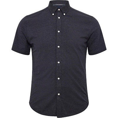 Pánská košile 51113 NORTH LATITUDE tmavě šedá elastická stretch krátký rukáv  4XL - 8XL