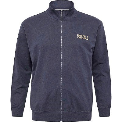 Pánská mikina 51115 NORTH  tmavě šedá s výšivkou  4XL - 8XL
