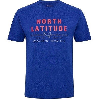 Pánské tričko 51126 NORTH 56°4 modré s potiskem krátký rukáv 4XL - 10XL