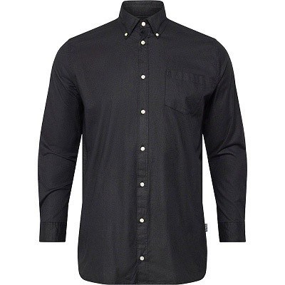 Pánská košile s lycrou NORTH 53045 dlouhý rukáv černá 4XL - 8XL