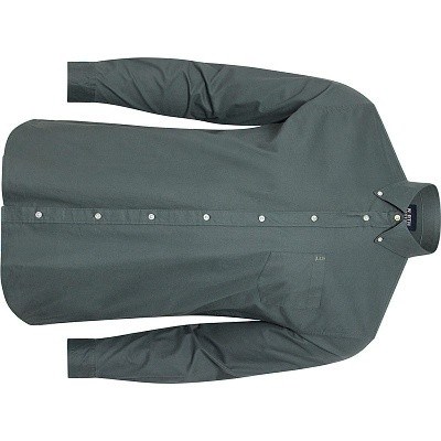 Pánská košile s lycrou NORTH 53045 dlouhý rukáv tmavě zelená 4XL - 8XL