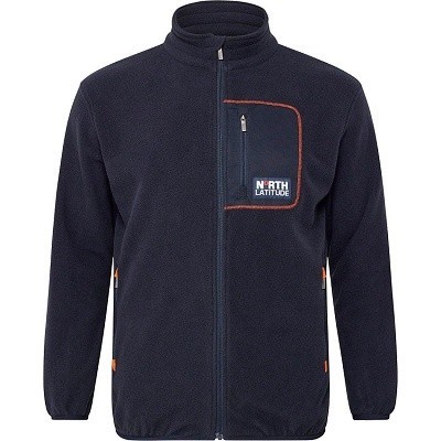 Pánská mikina fleecová 53142 tmavě modrá 5XL - 7XL