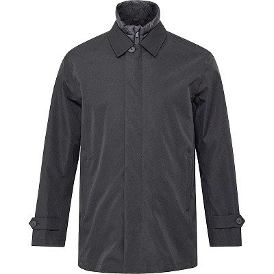 Pánská  bunda 53157 černá  střední délka kabátový střih 5XL - 8XL
