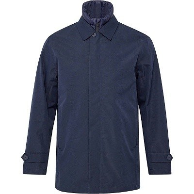 Pánská  bunda 53157 tmavě modrá střední délka kabátový střih 5XL - 6XL