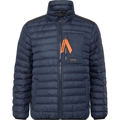 Pánská  zimní bunda prošívaná  53158 tmavě modrá 5XL - 6XL