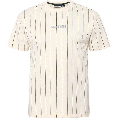 Pánské tričko NORTH 53316 krémové s potiskem krátký rukáv  5XL - 8XL