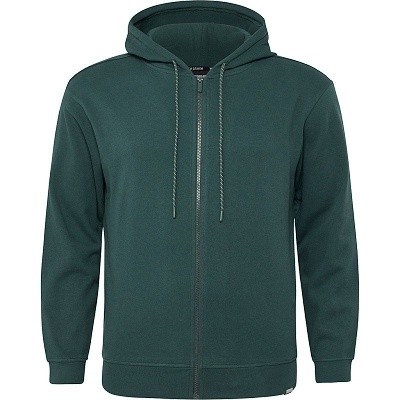 Pánská mikina NORTH 53317 s kapucí tmavě zelená 5XL - 8XL