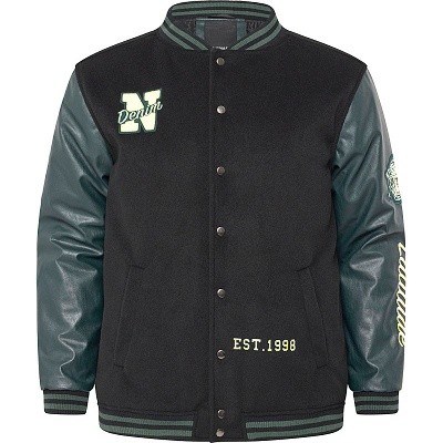 Pánská  sportovní univerzitní bunda  53320 koženkový rukáv  5XL - 8XL