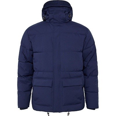 Pánská  zimní bunda 53322 s odnímatelnou kapucí tmavě modrá 5XL - 8XL