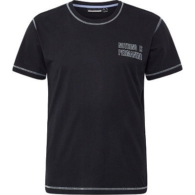 Pánské tričko NORTH 53328 černé s potiskem krátký rukáv  6XL - 8XL