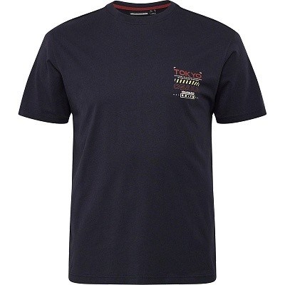Pánské tričko NORTH 53330 tmavě modré s potiskem krátký rukáv  6XL - 8XL