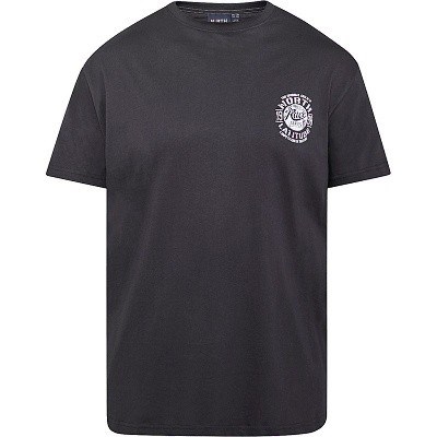 Pánské tričko 61122 NORTH černé s potiskem krátký rukáv  5XL - 10XL