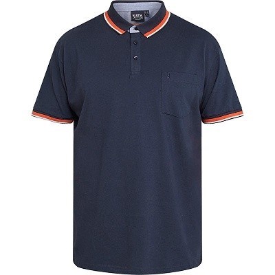 Pánské tričko  s límečkem - polokošile NORTH 61128 tmavě modré krátký rukáv 5XL - 10XL