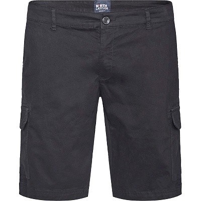 Pánské kraťasy - kapsáče plátěné North 61148 černé elastické stretch