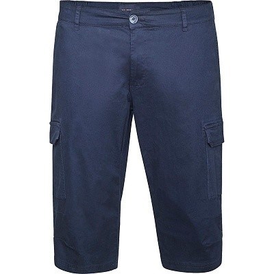 Pánské 3/4 kraťasy - kapsáče plátěné North 61150 tmavě modré v pase guma elastické stretch