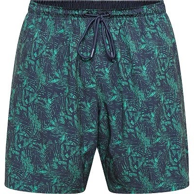 Pánské plavky NORTH 61152 zelené s černým potiskem 5XL - 8XL