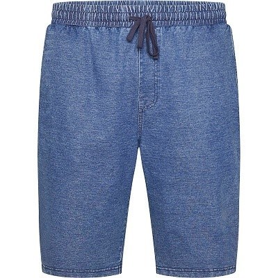 Pánské kraťasy riflové North 61333 modré  na gumu v pase elastické stretch  4XL - 8XL