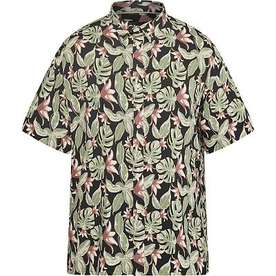 Pánská košile 61357 NORTH s letním potiskem krátký rukáv  5XL - 8XL