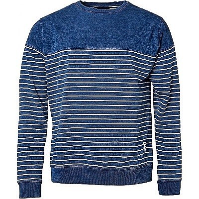 Pánská mikina modrá s bílým proužkem 5XL - 6XL