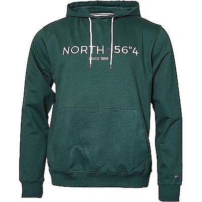 Pánská mikina - klokanka zelená NORTH 56°4 s potiskem a kapucí 4XL - 8XL