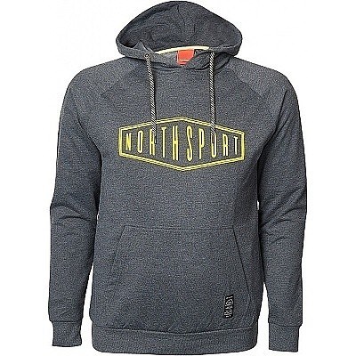 Pánská mikina - klokanka NORTH 56°4 tmavě šedá s potiskem 4XL - 8XL