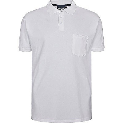 Pánské tričko s límečkem - polokošile bílá NORTH 56°4 krátký rukáv  4XL - 8XL