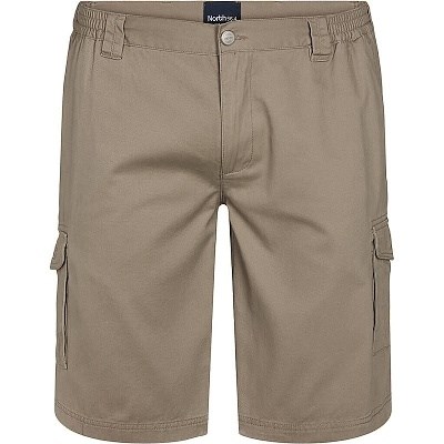 Pánské kraťasy - kapsáče  NORTH 56°4 pískové plátěné  6XL - 8XL