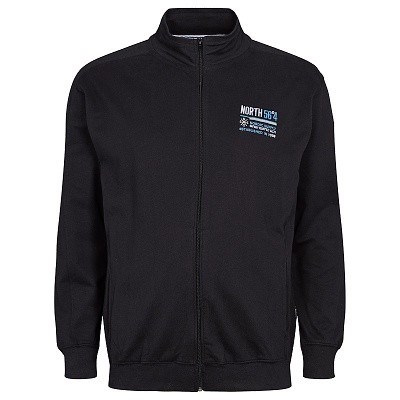 Pánská mikina 99863 NORTH 56°4 černá s výšivkou  5XL - 8XL