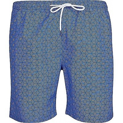 Pánské plavky modré se vzorem čárek 3XL - 8XL