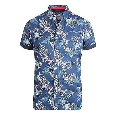 Pánská košile s letním potiskem krátký rukáv 3XL - 8XL