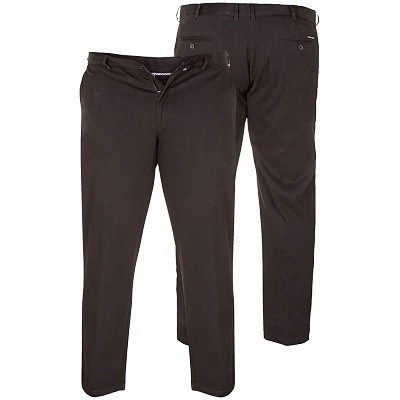 Pánské společenské kalhoty 2XL - 5XL černé elastické, stretch