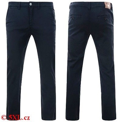 Pánské modročerné elastické strech kalhoty  KBS261
