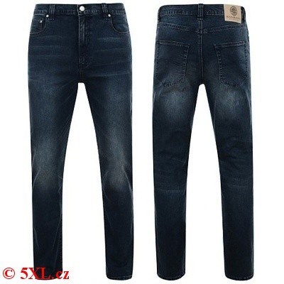 Pánské rifle KBS ARON tmavě modré s vybledlým efektem elastické stretch