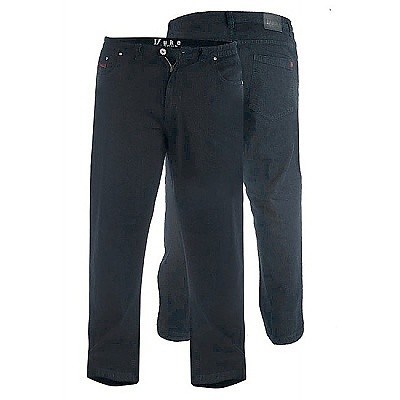 Pánské rifle černé elastické stretch v pase s gumou na bocích