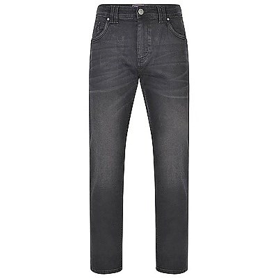 Pánské rifle ORTEGA černé elastické stretch s vybledlým efektem