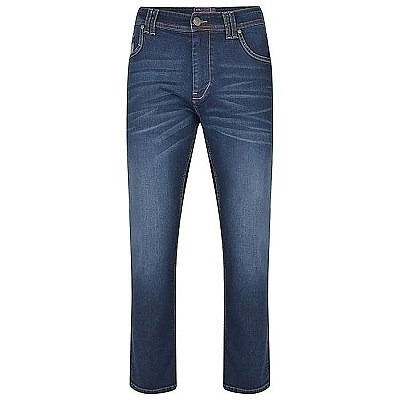 Pánské rifle ORTEGA modré elastické stretch s vybledlým efektem