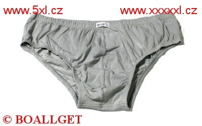 Pánské slipy šedé nadměrné 5XL - 9XL 