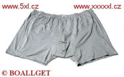 Pánské boxerky šedé nadměrné 4XL - 9XL 