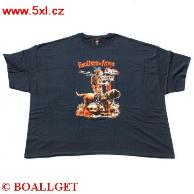 Pánské tričko BROTHERS IN ARMS tmavě modré krátký rukáv 5XL - 8XL