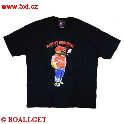 Pánské tričko ANTYSLIM FAMILY A3 černé krátký rukáv 4XL - 8XL