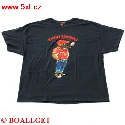 Pánské tričko ANTYSLIM FAMILY A3 tmavě modré krátký rukáv 3XL - 5XL