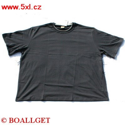 Pánské tričko tmavě šedé s všitým šedým lemem krátký rukáv