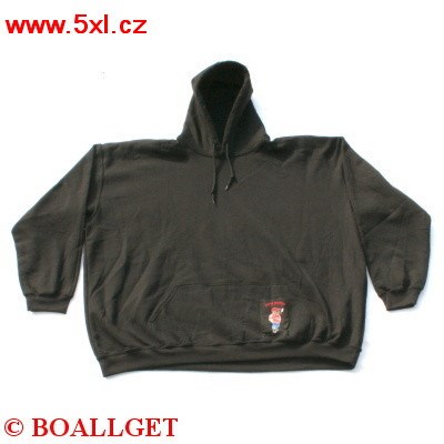 Pánská mikina ANTYSLIM FAMILY černá s kapucí 3XL - 5XL ( UK: 5XL - 7XL )