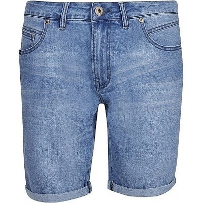 Pánské riflové kraťasy světle modré REPLIKA JEANS elastické stretch