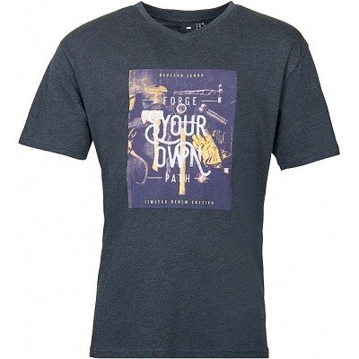 Pánské tričko REPLIKA JEANS tmavě šedé YOUR OWN  4XL- 8XL krátký rukáv