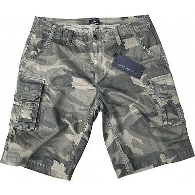 Pánské maskáčové stretch elastické kraťasy REPLIKA JEANS