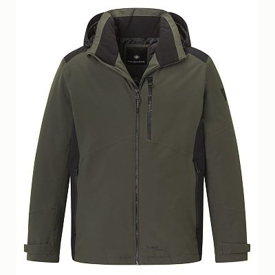 Pánská  zimní bunda RedPoint olivovo černá s kapucí 6XL - 8XL  vodní sloupec: 20000 mm